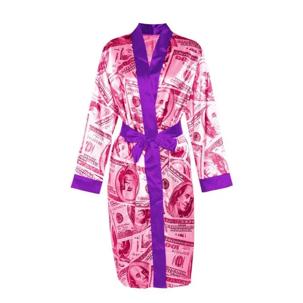 HLS Women's Aesthetic Print Robe. - Image #12