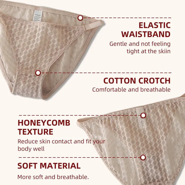 HLS Low Rise Honeycomb Translucent Panties. - Image #6
