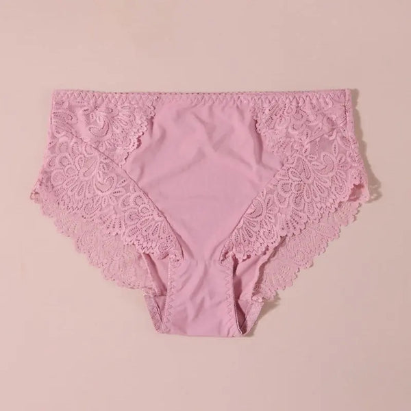 HLS High Waist Sexy Lace Trim Panties - Image #6