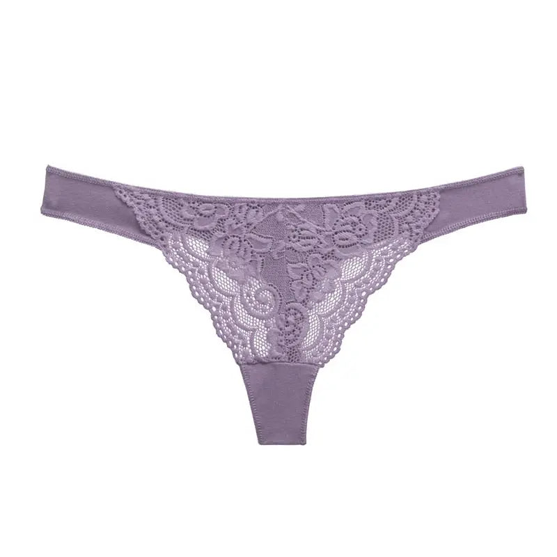 HLS Sexy Cotton Lace Thong Panties. - Image #14