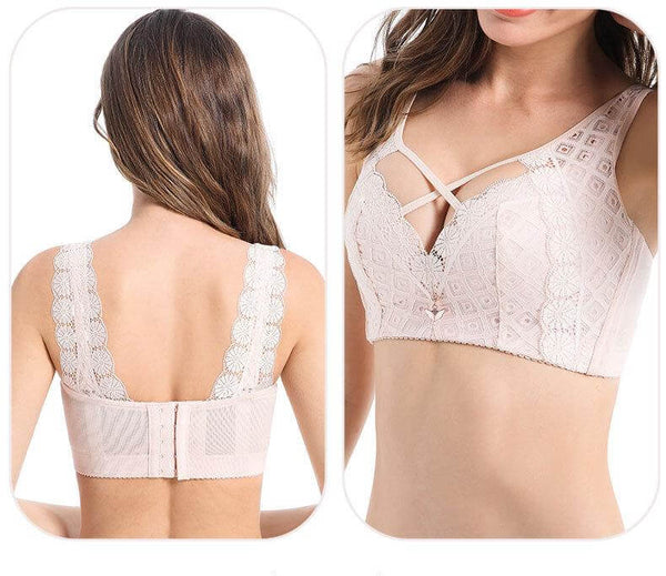 HLS Lace Plus Size Full Cup Wire Free Bra.