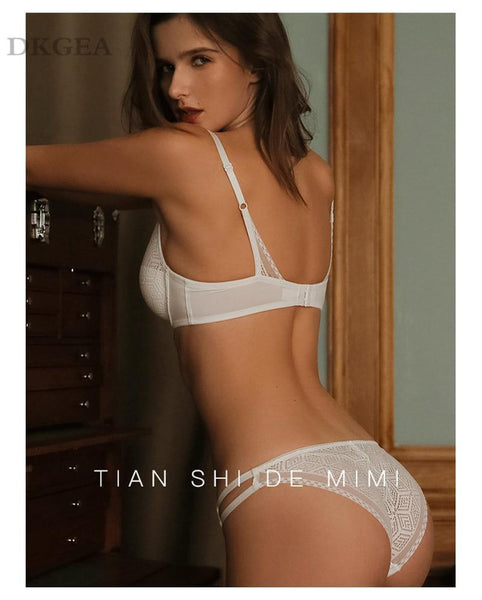 Her DKGEA Sexy Thin Cotton Bra and Pantie Sets.