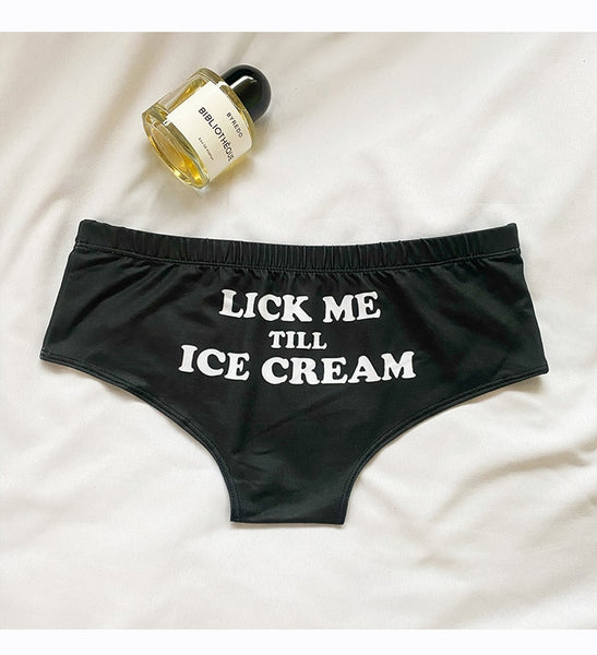 HLS 'Lick Me Till Ice Cream Sexy Stretch Panties.