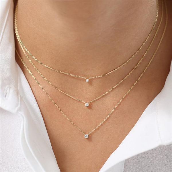 CANNER 925 Sterling Gold/Silver Zircon Necklace Range.