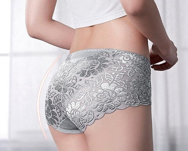 HLS Mid-Rise Seamless Lace Panties. - Image #5