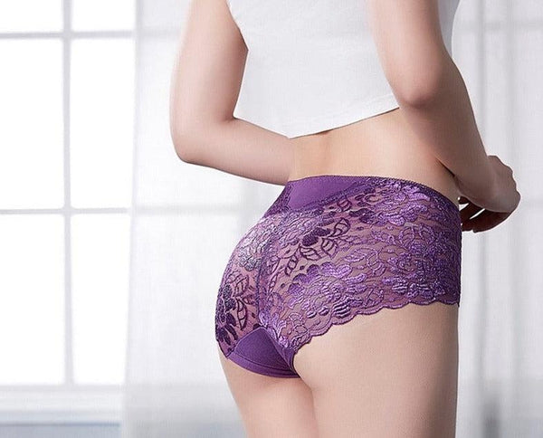 HLS Mid-Rise Seamless Lace Panties. - Image #15
