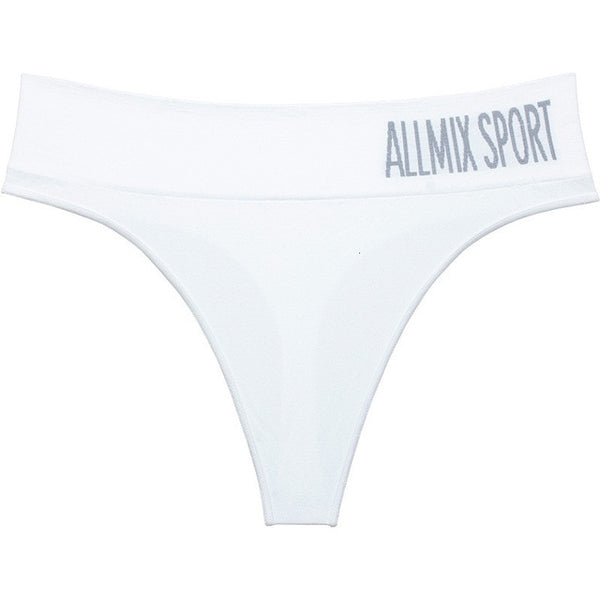 Her SP&CITY Sports Style Wide Waist Thong Panties.